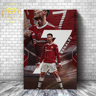 POSTER KAYU CRISTIANO RONALDO - FOTO RONALDO CR7 - POSTER MANCHESTER UNITED - POSTER SEPAKBOLA - DEK