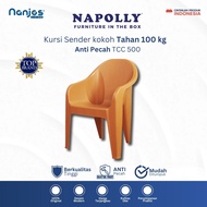 Napolly Lounge Chair Plastic Chair Thick Plastic Backrest Chair Outdoor Plastic Terrace Chair TCC 50