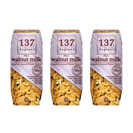 137 Degrees Real Walnut Milk With a Tad of Sweetness from Organic Coconut Flower Nectar Original  นมวอลนััท นม นมกล่อง นมยูเอชที 180ml x3