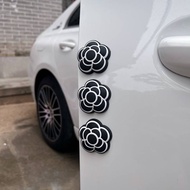 Car Door Bumper Strip Camellia Door Rearview Mirror Anti-Scratch Bump Screen Protector Universal Sil