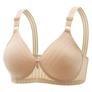 Wireless Bra Women Full Cup 36-44 Cup B Striped Adjustable Strap Bra Baju Dalam Wanita Tanpa Besi