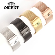 ✢✖✽ Oriental double lion watch strap steel belt for men and women original orient0005/6 waterproof ultra-thin Milan steel mesh belt 20mm