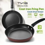 WAJIB PUNYA [SPECIAL PRICE] MEREK TKIS WAJAN PENGGORENGAN BESI ANTI LENGKET TEFLON FRYPAN WARNA HITA