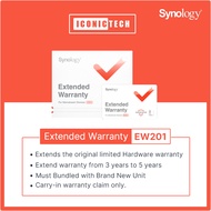 Synology EW201 2year extended warranty DS1821+ DS1621+ 1618+ DS1819+ DS923+ DS423+ DX517 RX418 NVR12