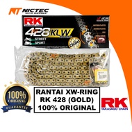 RK TAKASAGO 428 KLW XW-RING CHAIN GOLD 124L 132L RANTAI XW-RING MADE IN JAPAN Y15ZR RS150R LC135 RXZ