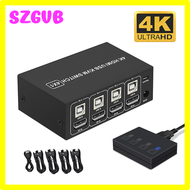 SZGVB 4K HDMI-compatible KVM Switch 4-port USB HDMI-compatible KVM Switch 4X1 4kX2K/60HZ HDCP 2.2 for PC laptop windows&amp;macs LJKUY