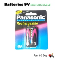 แบตเตอรี่ Panasonic ขนาด9V 220 mAh NIMH Rechargeable Battery (1ก้อน/แพค)