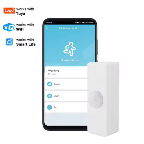 Tuya Smart PIR Motion Sensor Smart Home WiFi Human Body Infrared Detector Smart Life Monitoring Safe