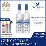[Bundle of 2] GREY GOOSE Vodka - 700ml / 70cl 40% ABV - Gluten Free Spirit Distilled and Bottled in 