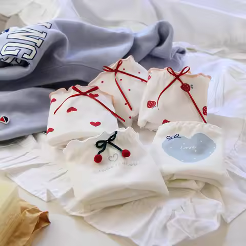 new girls underwear 6pc cotton low waist briefs young girl panties Teenagers wholesales summer hot s