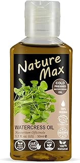 Nature Max ( 1.7 oz / 50 ml ) Watercress Seed Oil Nasturtium Officinale Roquette Rucola Arugula Rugu