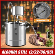 New 12/20/40L Moonshine Distiller Home Alcohol Water Essential Oil Brewing Kit Stainless Steel Boile