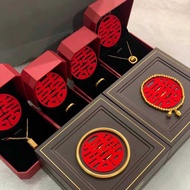 Fake Hardware Jewelry Set Wedding Simulation Bracelet Fake Three Gold Engagement Table Set Sand Gold