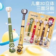 children's toothbrush Camons Children's Three Face Toothbrush 1-3-6 to 12 Year Old Baby Soft Hair Th