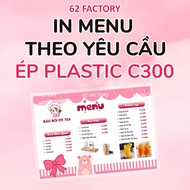 [MESSAGE SHOP BEFORE] Print Menu Thick C300 Laminated Plastic as Required A4 A3 A5 2 sides