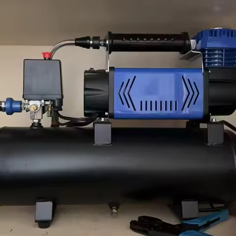 8L tank air Compressor 12v air Pump for Car Dual Cylinder 300psi Portable Tyre Electric air Compress
