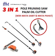 LKM Sawit Cutter Pole Pruning Saw Palm Oil Cutter with Mata Sawit and Mata Pahat