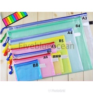 A3/A4/A5/B4/B5/A6 Zipper Files School Office/ Fail Berzip Buku Sekolah Pejabat