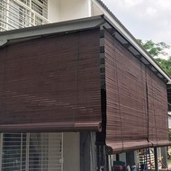 Bidai Kayu SIZE BESAR Heavy Duty Tahan Panas Tahan Hujan - Wooden blind Outdoor Blinds