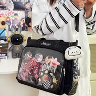 Japanese Style Ita Bag DIY Badges Display Transparent Shoulder Bag Large Capacity Tote Bag Anime Cro