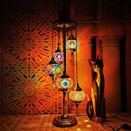 5 Heads Floor Lights Mosaic Turkish Handmade Stand Lamps Bedroom Living Room Retro Bedside Lampes