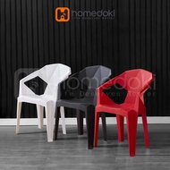Homedoki Plastic Chair/ Dining Chair Outdoor/ Chair Plastic Backrest Chair