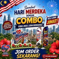 Set Hiasan Merdeka dekorasi Malaysia 3d standing backdrop standee flag Independence Merdeka lobi sek