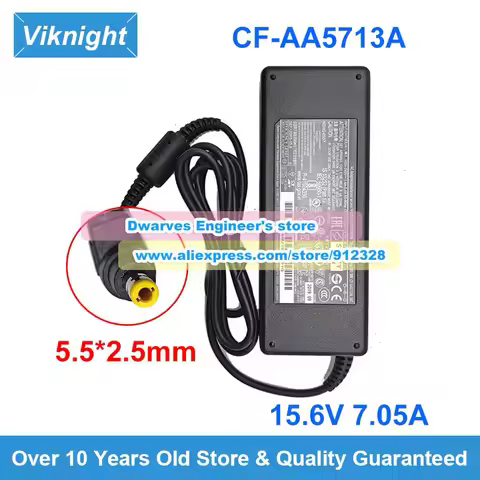 110W CF-AA5713A 15.6V 7.05A Power Adapter Compatible with FZ-Y1 CF-31 CF-52 CF-54 CF-55 FZ-G1 UT-MB5