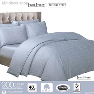 ♝☋Jean Perry Coray Queen  4-IN-1 Fitted Bedsheet Set [100% Egyptian Combed Cotton Sateen] - 900 Thre