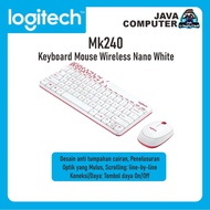 Logitech Wireless Keyboard Mouse MK240 Nano White