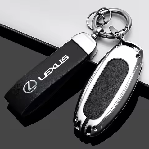 Car Metal Key Chain Fine Leather Emblem Key Ring For Lexus F SPORT IS250 IS200 CT200h GS300 LS430 RX