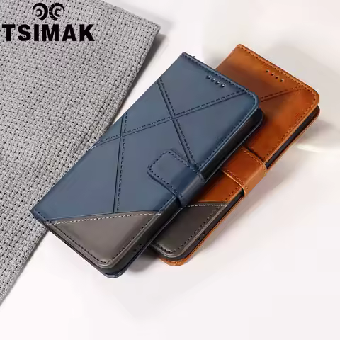 Leather Case For OPPO Find X8 Pro X3 X5 Lite Reno 4 5 7 8 T F 4Z 5Z 6Z 7Z 8T 4G 5G Lingge Splicing F