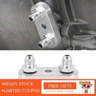 nearbeauty Fabater Transmission Cooler Line Adapter Plate  CNC Machined Aluminum Alloy with Dual 6AN