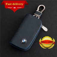 BMW X1X3X4X5 X6 Car keychain Key Holder Bag Leather Smart Remote F10 F30 F11 Key Fob Shell Pouch Key