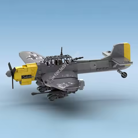 639PCS MOC War Series Junkers Ju 87 Stuka B-2 Warplane Model Building Blocks Stacking Bricks Creativ