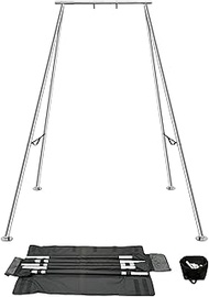 PRIOR FITNESS Aerial Yoga Stand, Pull Up Bar Standing, Durable Frame for Aerial Yoga Hammock and Sil