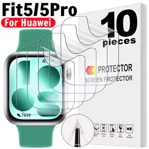 1-10PCS Clear Protective Films Soft for Huawei Watch Fit 5 Pro 5Pro Soft Anti-Scratch Screen Protect