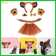 Won Lion Costume Set Kids Halloween Costume Animal Dress up Outfit Halloween Lion Costume for Boy Gi