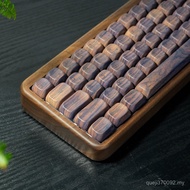 Walnut Shell 64-Key gh60% Wood Grain Keycap Wired Wireless Three-Mode RGB Color Light Gaming Mechani