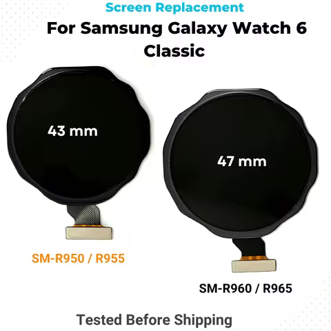 For Samsung Galaxy Watch 6 Classic 43mm SM-R950 SM-R955,47mm SM-960 SM-R965 LCD Screen Replacement T