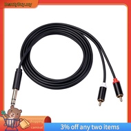 [In Stock]6.35 mm to  Cable,  Cable 6.35mm Male to 2  Male Stereo Audio Adapter Y Splitter  Cable -3