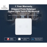 Zemismart Zigbee Touch Switch Relay Version Google Alexa Integration No Neutral &amp; No Capacitor Needed