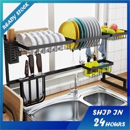 Stainless Steel Sink Dish Rack Kitchen Dish Drainer Rak Pinggan Rak Dapur