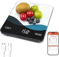 AIMILAR Smart Kitchen Scale - 10kg/22lb Rechargeable Food Scale with Nutritional Calculator, Calorie