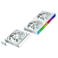 UNI Fan JM-V2 RS 120 White Edition Infinity Mirror Module Daisy-Chain ARGB Fan 120mm Triple Pack Sui