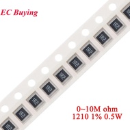 50pcs 1210 SMD Resistor 1% 0.5W 0~10M 0 2 3.3 5.6 10 12 20 30 36 47 51 82 100 200 680 820 1K 2K 6.2K