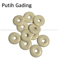 Liontin Manik Donat Bahan Resin Giok Bulat Hitam Giok Burma Gading
