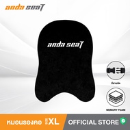 Anda Seat Large Size Memory Foam Pillow Velveteen Black อันดาซีท หมอนรองคอ เมมโมรี่โฟมหุ้มกำมะหยี่ ข