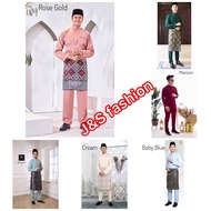 Baju Melayu Slimfit Lelaki Man Baju Melayu Cekak Musang  Dull Satin Murah