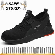 SAFE STURDY Safety Shoes Safety Boots Safety Shoes For Men Sport Jogger Men's Steel Toe Work Safety Shoes Casual Breathable Outdoor Sneakers Puncture Proof Boots Comfortable Industrial Shoes for Men